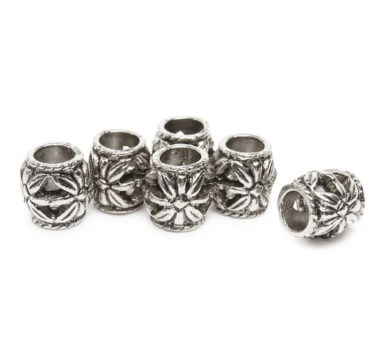 Metal bead "Flower", 6 pieces