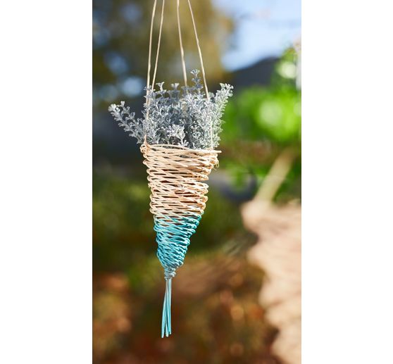 VBS Rattan cane natural, blue tape, Ø 2,5 mm