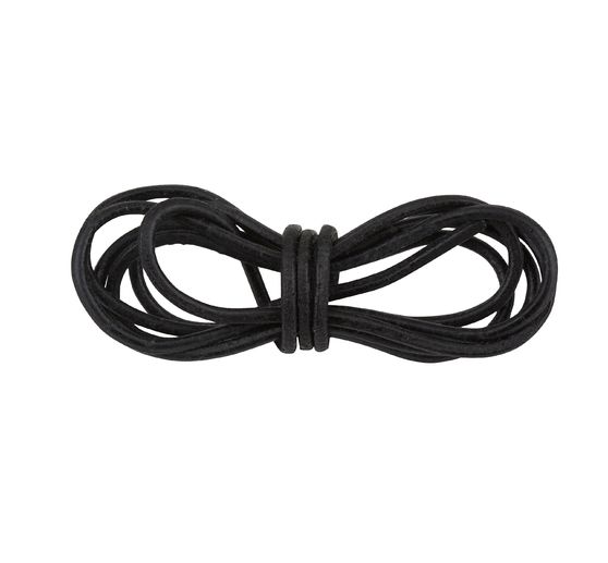 Leather strap round, Ø 1 mm