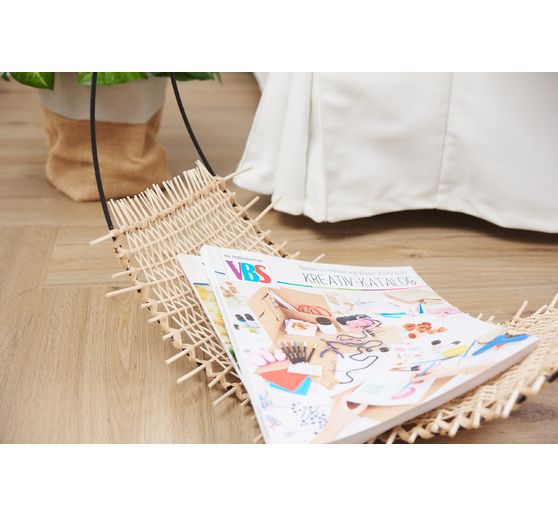 VBS Rattan cane natural, blue tape, Ø 1.5 mm