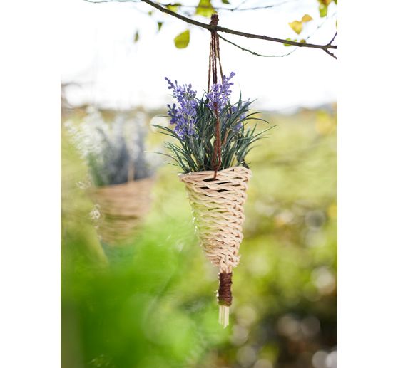 VBS Rattan cane natural, blue tape, Ø 2,5 mm