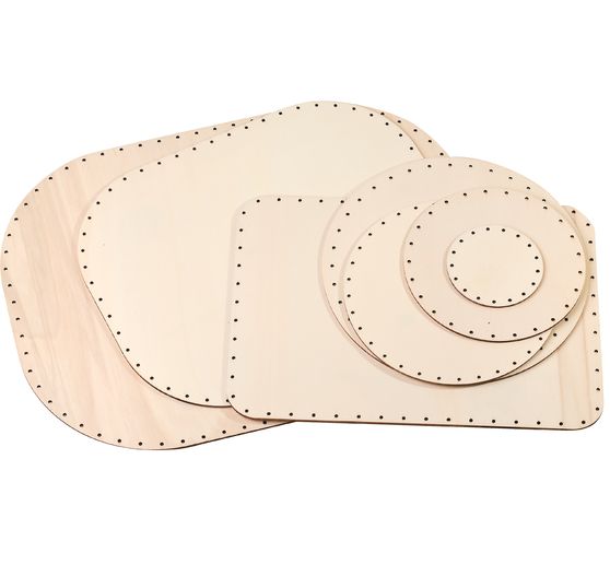 VBS Rattan basket base "Rectangle with round edges", 4 mm, 45 x 33 cm