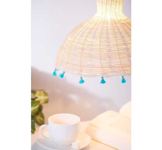 VBS Rattan cane natural, blue tape, Ø 4 mm