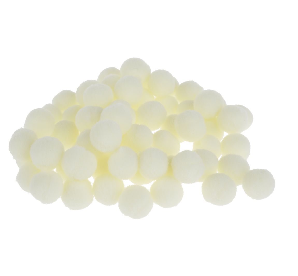 VBS Pompons, 15 mm, 60 stuks - Créme