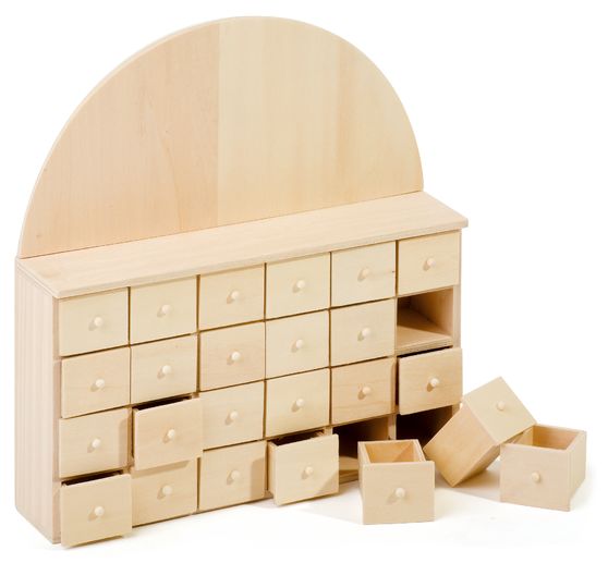 VBS Advent Calendar with 24 wooden drawers