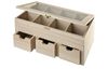 VBS Tea box with 3 drawers and glass viewing window