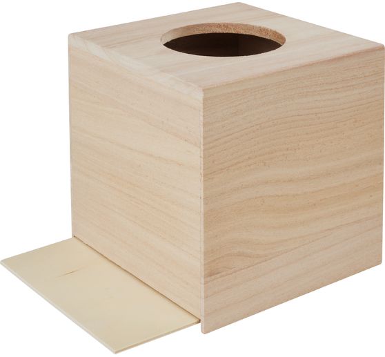 VBS Cosmetic tissue box "Square", with round opening