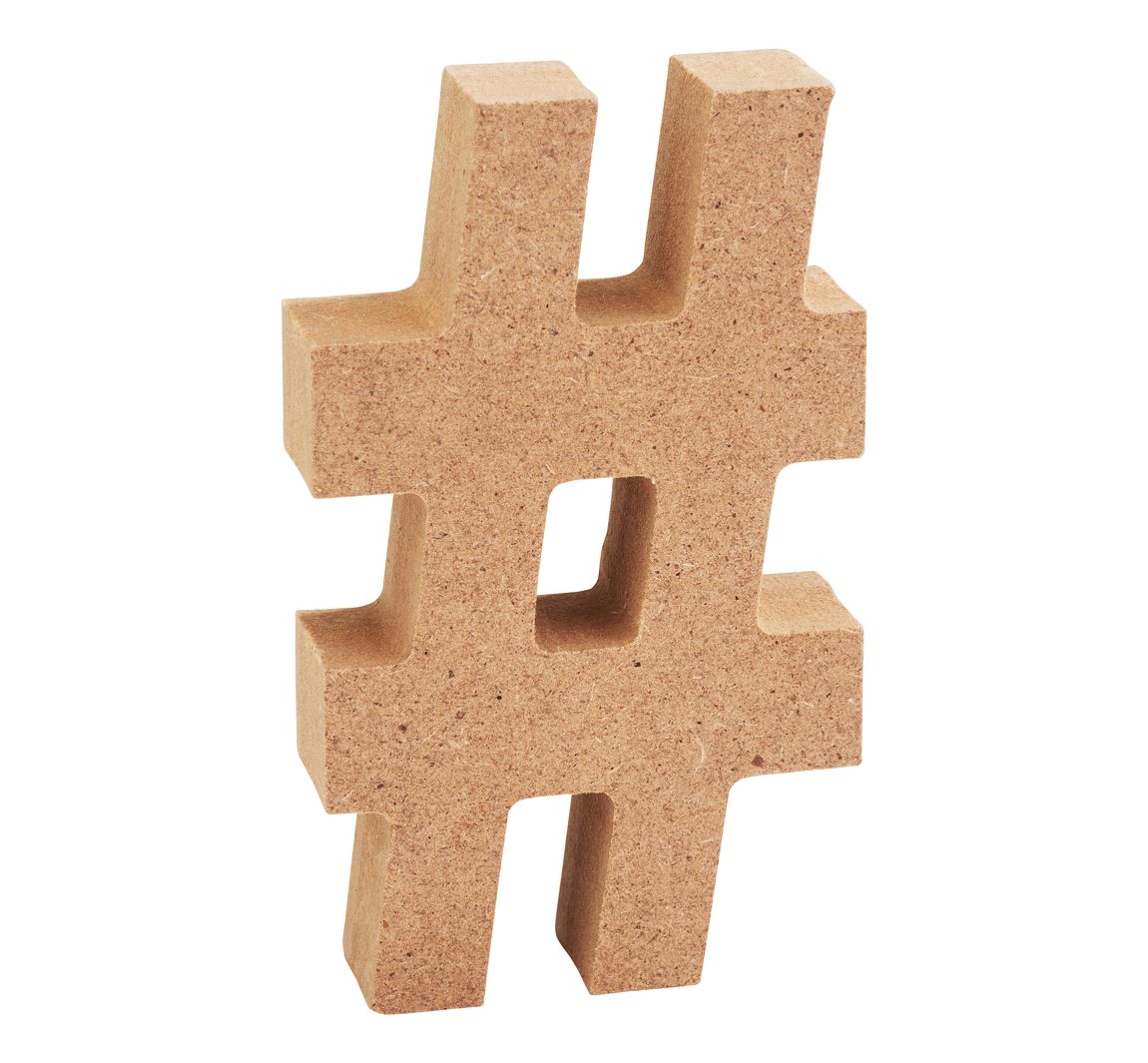 VBS MDF-brieven - Tekenen "#"