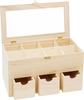 VBS Tea box with 3 drawers and viewing window