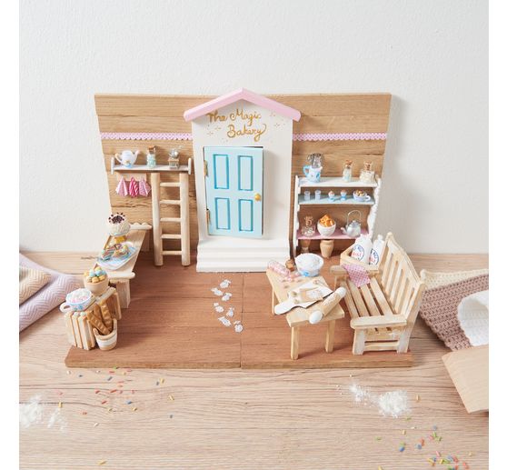 VBS Miniatuur houten fruittrapje, 2 stuks