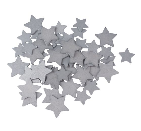 VBS wood scatter decoration "Silver star"