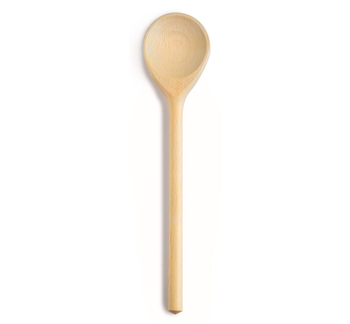 Houten lepel, rond, 20cm - Rond, ca. 20 cm