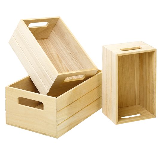 VBS Wooden boxes, set of 3