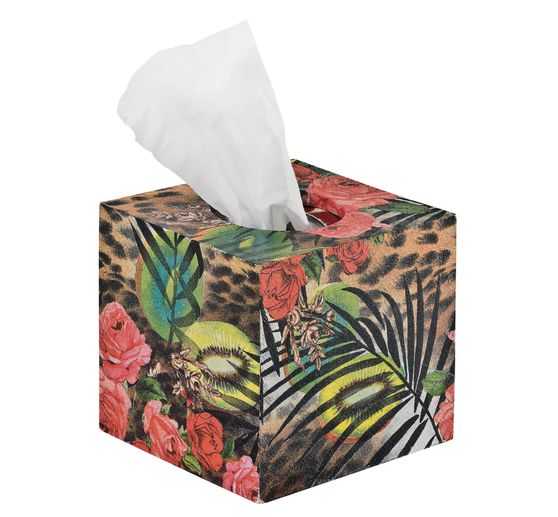 VBS Cosmetische tissue doos "Vierkant", met ronde opening