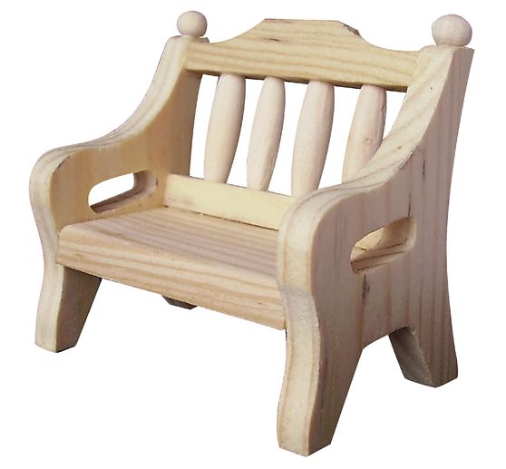 Garden and park bench with armrest