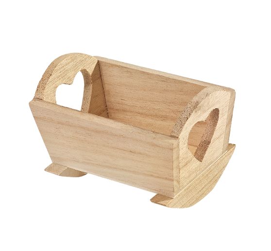 Wooden cradle with heart