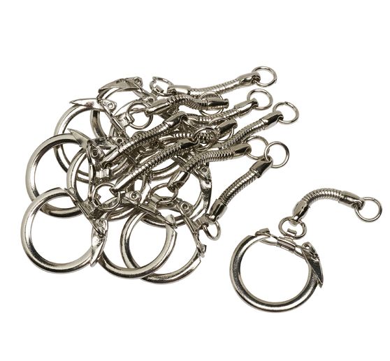 Key ring with Chain, 10 pieces
