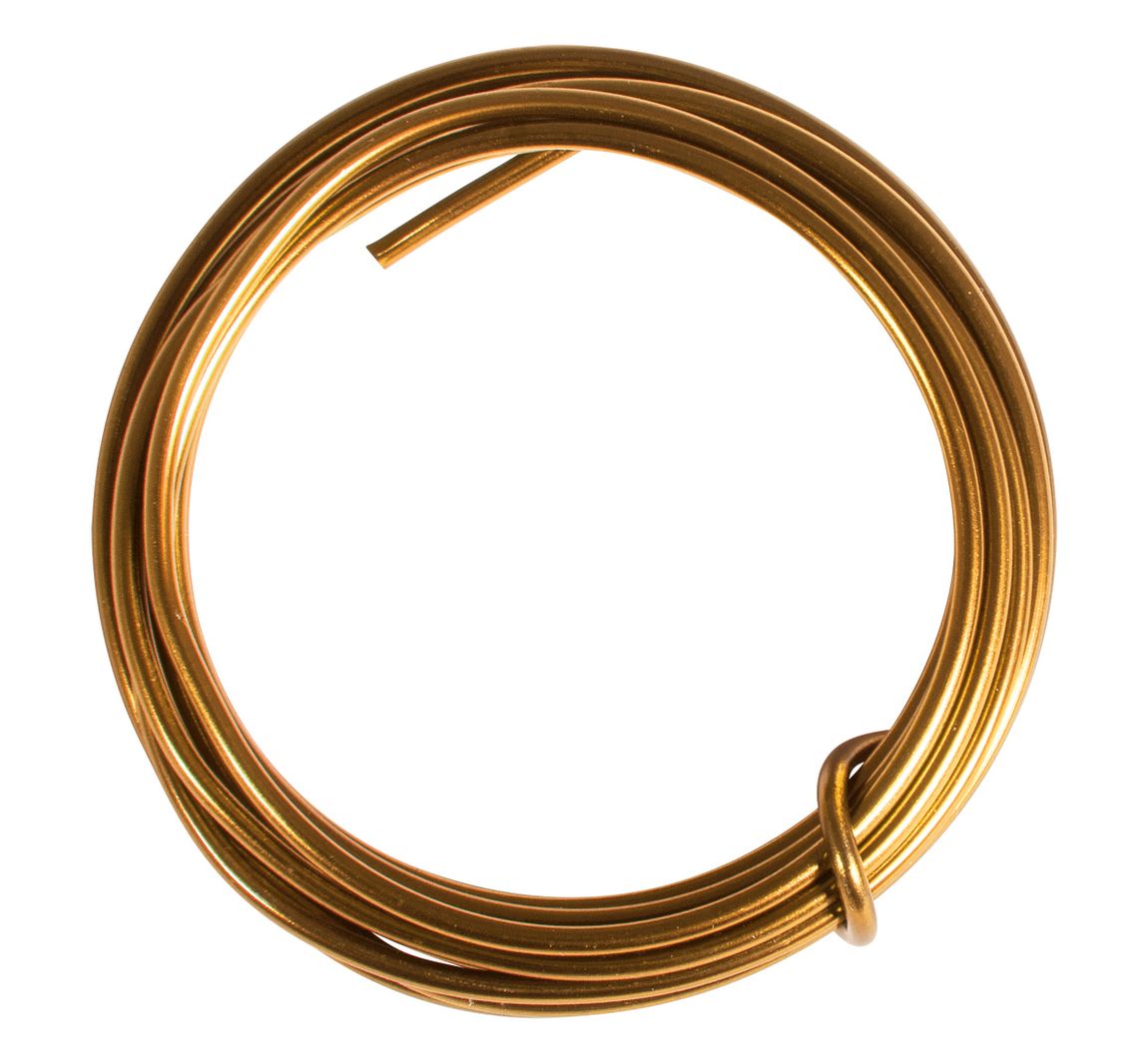 Aluminiumdraad, 2 mm - Goud