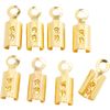 Connection cap, 8x3mm, 8 pieces Gold-Plated