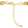 Locking set with regulation chain, 6mm Gold coloured
