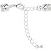 Locking set with regulation chain, 6mm Silver coloured