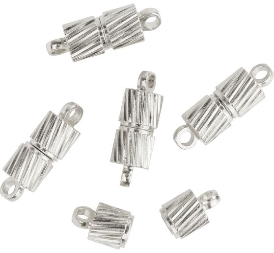 Magnetic closure, "Bow" silver