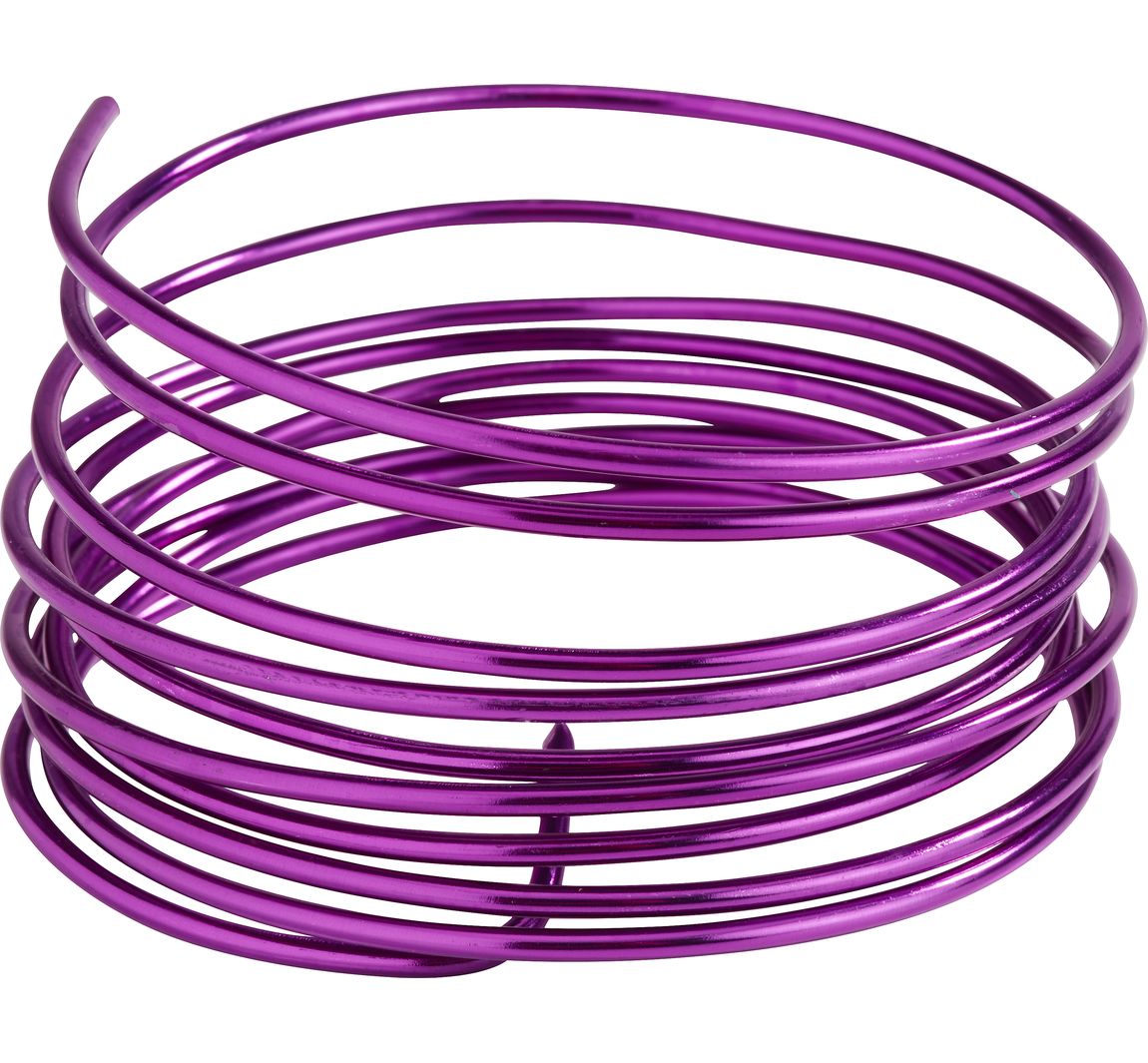 Decoratieve aluminiumdraad, 2 mm - Violet