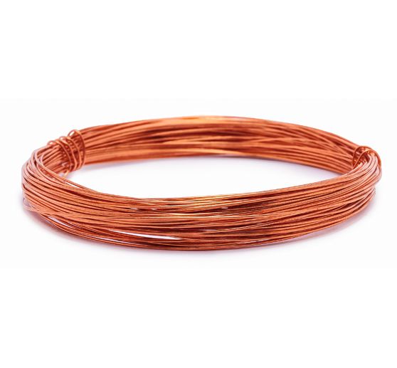 Copper wire, tarnish proof, 0.6 mm