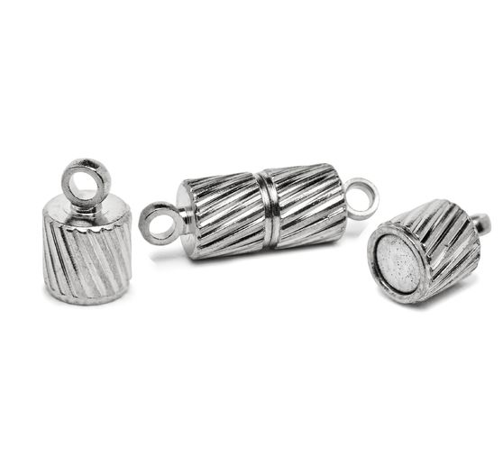 Magnetic closure, "Bow" silver