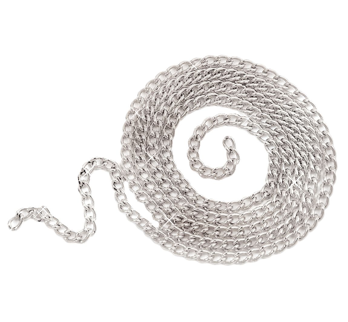 Ankerketting, 3,2 mm - verzilverd