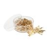Glass pins twisted, 15 mm Gold