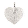 Decoratieve hanger "Filigraanblad" Platina
