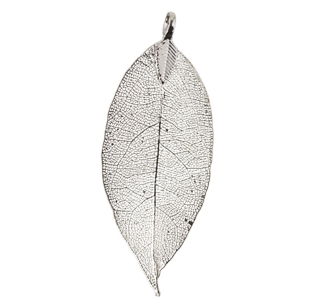 Decoratieve hanger "Natuurblad" - Zilver