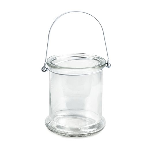 VBS glass lantern, with metal bracket