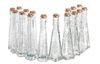 VBS Glazen flessen "Geolini", met kurkstop, 16 stuks