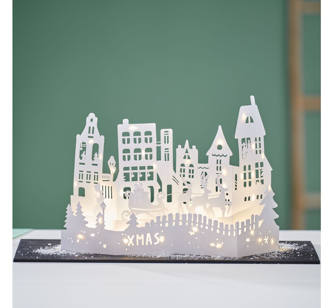 VBS Papieren silhouet "Kerstdorp"