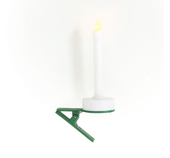 VBS LED Christmas tree candle with clip, 2 pieces