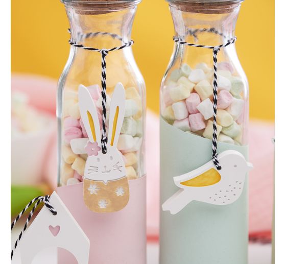 VBS Glass bottles "Milk", set of 3