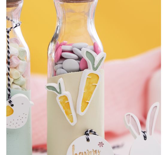 VBS Glass bottles "Milk", set of 3
