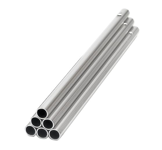 6 Tone Bars,14 cm x Ø 6 mm, hollow, silver coloured