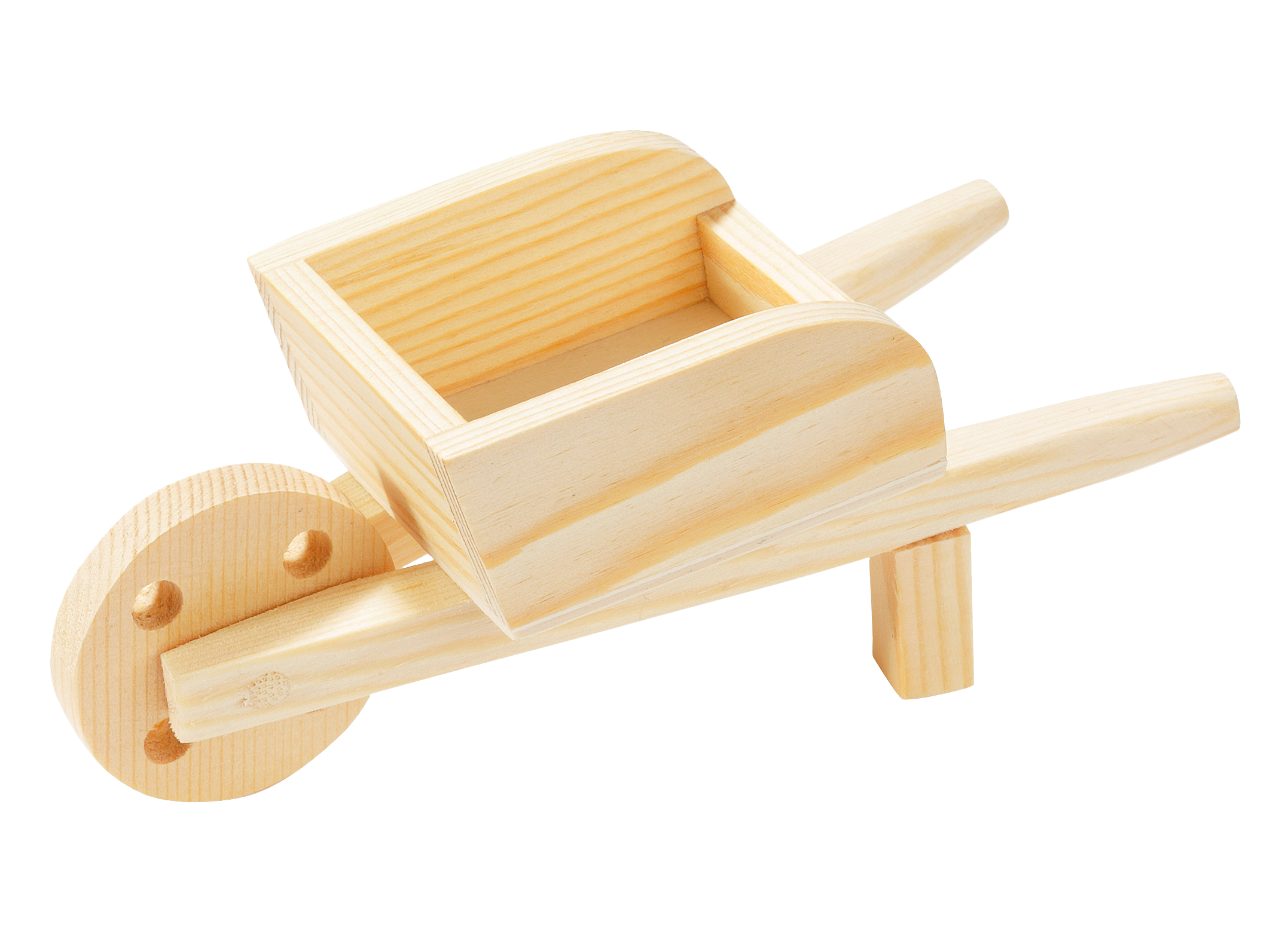 Wooden shop wheelbarrow toy