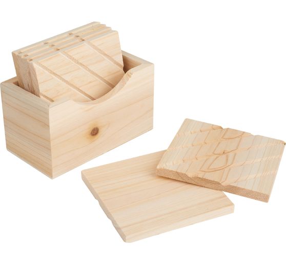 VBS Wooden box with 6 coasters