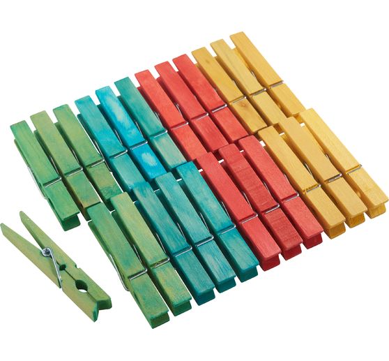 VBS Wooden clips "Colourful"