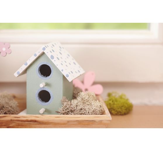 VBS Decoratieve vogelhuisjes "Minis", set van 2