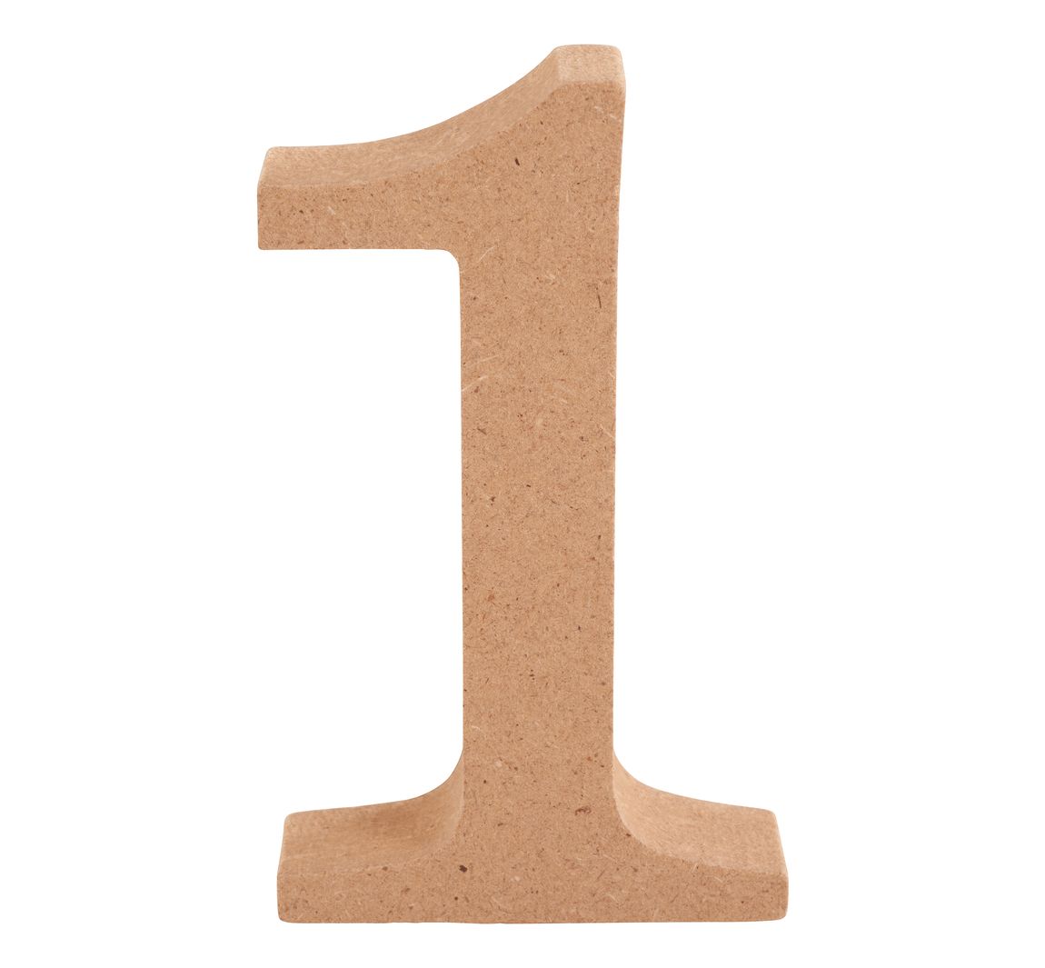 VBS MDF Nummer - Cijfer "1"