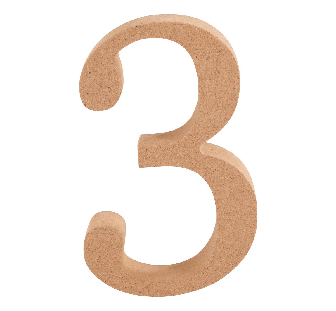 VBS MDF Nummer - Cijfer "3"