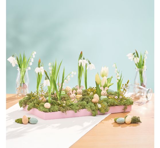 Flower pick with greenery