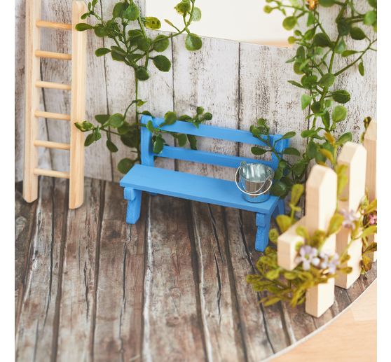 Flower pick with greenery