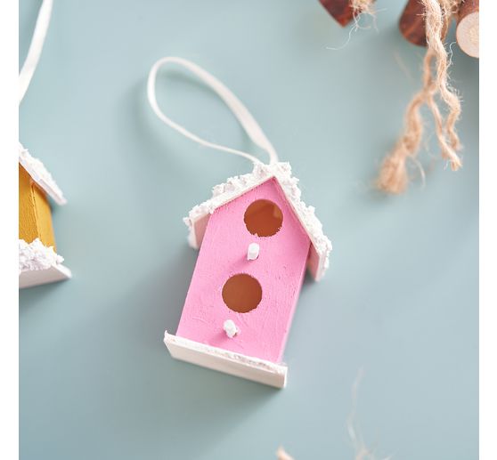 VBS Decoratieve vogelhuisjes "Minis", set van 8
