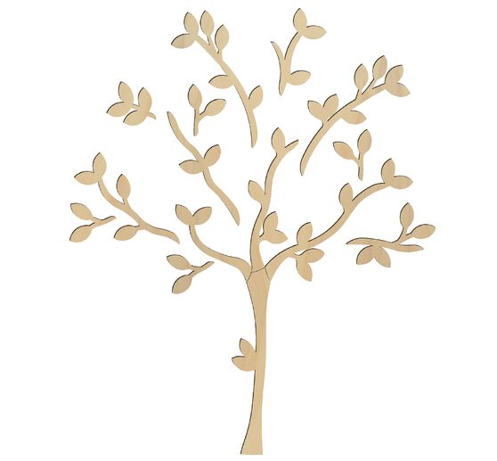 Wooden wall decoration tree